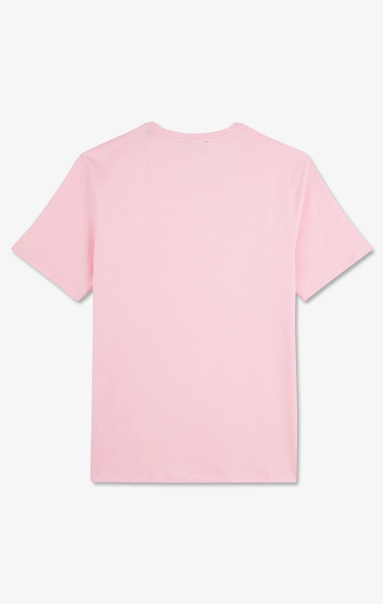 T-shirt rose col rond à manches courtes